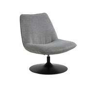 Toilinux - Fauteuil rembourré au style vintage - Gris et Noir - Manie Gris G