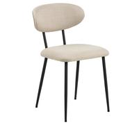 Fauteuil rembourré beige Denise, style scandinave