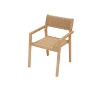 Lot de 2 fauteuils de salon de jardin ""Temeira"" acacia et texaline - Hespéride