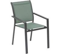 Fauteuil de jardin Essentia aluminium et polyester vert olive H.88 cm