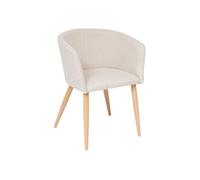 Atmosphera - Fauteuil à dîner Marlo hêtre Beige