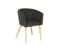 Fauteuil repas tissu vert cèdre Marlo