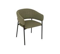 Fauteuil repas tissu vert cèdre Solea