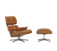 Fauteuil & repose pied Eames Lounge Chair cuir shell cherry natural