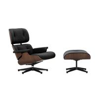Fauteuil & repose pied Eames Lounge Chair cuir shell dark walnut