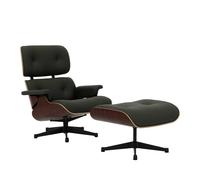 Fauteuil & repose pied Eames Lounge Chair cuir shell dark walnut