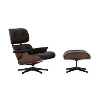 Fauteuil & repose pied Eames Lounge Chair cuir shell dark walnut
