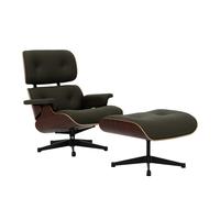 Fauteuil & repose pied Eames Lounge Chair cuir shell dark walnut