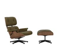 Fauteuil & repose pied Eames Lounge Chair cuir shell natural walnut