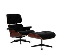 Fauteuil & repose pied Eames Lounge Chair cuir shell Santos rosewood
