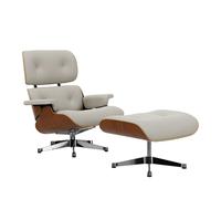 Fauteuil & repose pied Eames Lounge Chair cuir shell walnut natural