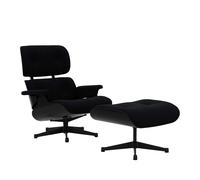 Fauteuil & repose pied Eames Lounge Chair étoffe shell chestnut black