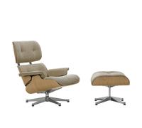 Fauteuil & repose pied Eames Lounge Chair étoffe shell chestnut natural