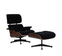 Fauteuil & repose pied Eames Lounge Chair étoffe shell dark walnut