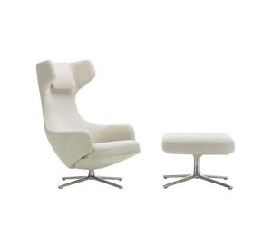 Fauteuil & repose pied Grand Repos étoffe fabric with double stitch seam/removable cover