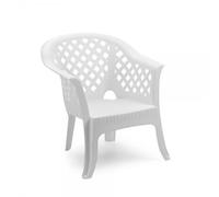Fauteuil Résine Lario Blanc Blanc