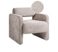 Fauteuil Rétro en Bou Appoint Meuble de Salon Beige Hallsberg