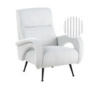 Fauteuil Retro en Velours Côtelé Rembourré Dossier Bas Vert Menthe Svalov