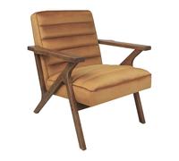 Fauteuil Rétro en Velours Rembourré Structure en Bois Salon Chambre à Coucher Ma
