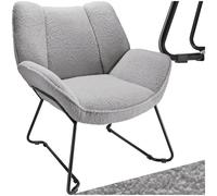 Fauteuil revêtement rembourré en bouclettes capacité de charge de 120 kg