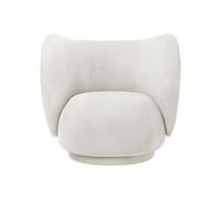 Fauteuil Rico Bouclé Blanc Cassé Cassé