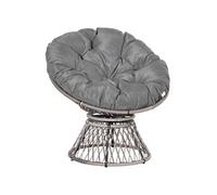 Outsunny - fauteuil design - Résine tressée - 87x97x86cm - Gris