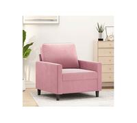 vidaXL Fauteuil, Siège avec Accoudoirs, Chaise de Relaxation avec Dossier, Fauteuil TV de Salon Salle de Séjour, Moderne, Rose Velours