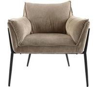 Fauteuil Rosie taupe - Amadeus - Marron - Tissu Marron G