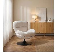 Fauteuil rotatif CERES 1 place tissu beige