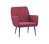 Fauteuil Rouge bordeaux 62x79x79 cm Velours