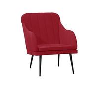 vidaXL Fauteuil relax Velours rouge bordeaux 63x76x80 cm 351458