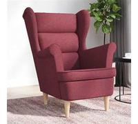 Fauteuil rouge bordeaux 74x84x100 cm tissu Rouge G