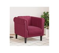 Fauteuil rouge bordeaux velours