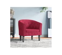 vidaXL Fauteuil cabriolet 356475 velours rouge bordeaux