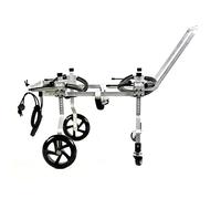 Fauteuil roulant à 4 roues en aluminium aéronautique pour chien, animal de compagnie, poussette réglable pour animaux de compagnie souffrant de blessures au membre antérieur, paralysé du corps entier