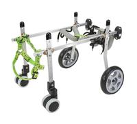Fauteuil Roulant à 4 Roues pour Chiens de Petite et Grande Taille, Chariot de mobilité réglable avec Laisse, Support Complet des Pattes arrière, idéal pour Les Animaux handicapés et l'exerci