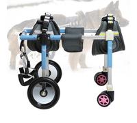 Fauteuil roulant à 4 roues pour pattes arrière réglable et léger avec aide à la mobilité et à la récupération, attelles de jambe et soutien de hanche pour chiens handicapés à la maison