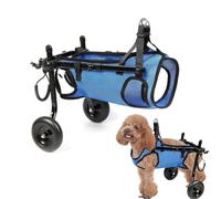 Fauteuil roulant à 4 roues pour petits animaux de compagnie, chariot de mobilité réglable avec support de jambe arrière, aide à la récupération pour chats et chiens handicapés