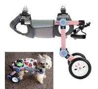 Fauteuil Roulant À Pattes Arrière Pour Petit Animal De Compagnie, Chariot Réglable Pour Chien Handicapé, Chariot De Rééducation Rose, Poussette Pour Chats/chiots Handicapés(XXXS)