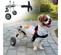 Fauteuil roulant arrière réglable en alliage d'aluminium pour animal domestique, chariot de marche assisté pour chien/chat, équipement de marche en fauteuil roulant pour la formation de rééd