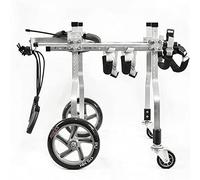 Fauteuil Roulant Chien 4 Roues Réglable, Poids léger Animal de Compagnie Fauteuil Roulant Animal de Compagnie Jambe Arrière Exercice Voiture Handicapé Chien