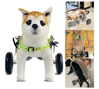 Fauteuil Roulant Chien Fauteuil Roulant pour Mini et Petit Chien, Aide à la Mobilité pour Chien à 2 Roues Adaptée à Divers Terrains, Attelle de Jambe et Support de Hanche pour Chiens D'amputation (Si