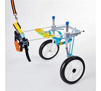 Fauteuil Roulant Chien, Handicapé Chien Assisté Marche Voiture pour Pattes Arriere 2 Roues Réglable pour Petit/Grand Chien Poids Léger