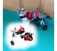 Fauteuil Roulant Chien Les Pattes Postérieures Ont Blessé la Poussette de Mobilité des Chats, Fauteuil Roulant pour Chien Réglable, Chariots D'animaux de Compagnie de Réadaptation en Aluminium (Size