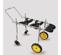 Fauteuil Roulant Chien Piège-Fauteuil Roulant Complet pour Animaux de Compagnie, Dispositif de Marche À 4 Roues Réglable Avec Outil, Chariot pour Animaux de Compagnie pour Chats Handicapés de Jambe Av