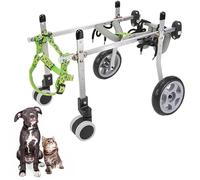 Fauteuil Roulant Chien Pour Pattes ArrièRe,Chariot De Soutien Animaux HandicapéS à L'ArrièRe-Train,Membres PostéRieurs Chiens Chats Petite Taille,ParalyséS Ou BlesséS,Souffrant D'Arthrite(XXXS,Four wh
