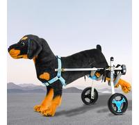 Fauteuil Roulant Chien Poussette de Mobilité pour Chiens de Vieillissement Réglable, Back Jambe Handicapée pour Animaux de Compagnie pour Les Blessés, Équipement de Réhabilitation pe Chats en Aluminiu