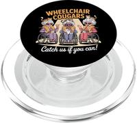 Fauteuil Roulant Cougars Chat Chaos Funny Grannies Humour Design PopSockets PopGrip pour MagSafe