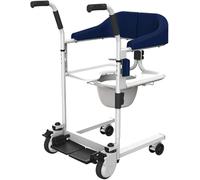 Fauteuil Roulant D’Allaitement,Fauteuil De Transfert De Levage De Patient en Libre-Service,Levier De Vitesses à Domicile pour Les Soins Infirmiers Aux Personn, Blue, BasicEdition