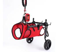 Fauteuil roulant d'aide à la mobilité des animaux de compagnie - Personnalisé - Fauteuil roulant pour chien avec laisse et trottinette à déjections canines, roues absorbant les chocs et sangles